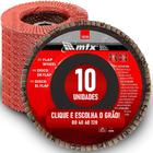 Kit 10 Disco Lixa Flap De Desbaste 4.1/2'' (115mm) - Mtx