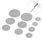 Kit 10 Discos Corte Para Micro Retifica com 1 Haste Discos 16, 18, 22, 25 e 32mm