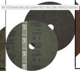 Kit 10 Discos de Lixa Norton Durite F425 180 Grão 180X22