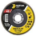 Kit 10 Discos Flap 4.1/2" 115mm Grãos Abrasivos Ajustáveis Multiuso Fertak