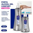Kit 10 Dispenser Porta Álcool Gel Detergente Sabonete 480ml Organizador - Sanremo