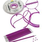 Kit 10 elastic bengala uva cristal + 1 corrente uva cristal médio 1,5m