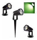 kit 10 Espeto de Jardim Luminária Led Cob Jardim Pomar 7w Lâmpada Verde