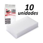 Kit 10 Esponja Mágica Limpa Vidros Bucha Tira Mancha Melamina Desengordura Max Clean