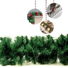 KIT 10 Festao Aramado 20 cm X 2 metros 120 Galhos Verde Enfeite Natal Decoracao Natalina