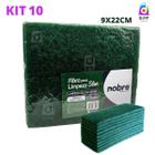 Kit 10 Fibra Verde Limpeza Pesada - Nobre