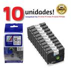 Kit 10 Fita Compativel Rotulador Brother Branca 12mm Tze 231