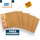 Kit 10 Folha De Lixa Madeira 225x275 - Lixas Tatu - A295 Grão 120