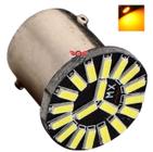 Kit 10 lampada 19 led cambus ba15s 1 polo 1156 1141 laranja p21w 12v