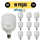 Kit 10 lampada 50w 6500k bivolt e27 led alta potencia galaxy