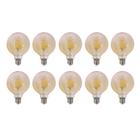 Kit 10 Lâmpada Filamento Led Vintage Redonda G95 4W Gold