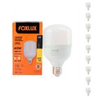 Kit 10 Lâmpada Led Alta Potência 40w 3000k E-27 Bivolt Foxlux