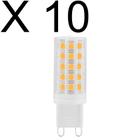 Kit 10 lampada led bipino g9 3w branco frio 6500k biv galaxy