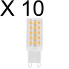 Kit 10 lampada led bipino g9 3w branco quente 3000k biv galaxy