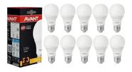 Kit 10 Lampada Led Bulbo 12w E27 Branca Quente 3000k Amarela