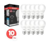 KIt 10 Lâmpada LED Bulbo 9W Bivolt Econômica 6500K Branco Frio E27 - Avant