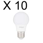 Kit 10 lampada led bulbo a60 9w branco frio 6500k bivolt e27 - galaxy led