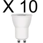 Kit 10 lampada led mini dicroica 3w branco neutro 4000k bivolt gu10 - stella