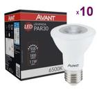 KIT 10 Lâmpada Led Par30 11w Branco Frio 6500k E27 Avant