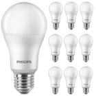 Kit 10 Lâmpada Led Philips 11w Branco Quente 3000K E27 Equivale 75w Luz Amarela Bulbo Super Led Residencial Bivolt