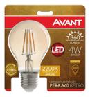 Kit 10 Lampada Retro A60 Filamento Led 4w Ambar 2200k Avant