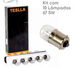 Kit 10 Lampadas Halogena 67 1 Polo Pequena 12V Mini