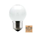 Kit 10 Lâmpadas Incandescente Taschibra Bolinha 15w E27 220V