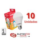 Kit 10 Lâmpadas Led 9w Bulbo Bivolt Econômica Branco Fria 6.500K - OuroLux