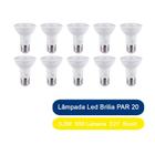 Kit 10 Lâmpadas Led Brilia PAR 20 5,3W 550 Lúmens E27 Bivolt