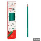 Kit 10 lápis grafite HB hexagonal verde escritório escolar - Filó Modas