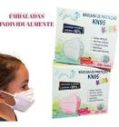 Kit 10 Máscara Infantil Antiviral Kids Kn95 lisa branca - HYPEM