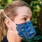 Kit 10 Máscaras 3M 9820 Azul dobravel para proteção respiratoria pff