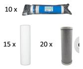 Kit 10 Membrana Osmose 100 Gpd 15 Pp 5 Micra 20 Carbon Block - ROYAL B&B