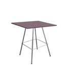 Kit 10 Mesa de Centro Industrial Juan Eiffel Escritório Sala Ferro Prata Tampo MDF Quadrado Rose Rosa - Ahazzo Móveis