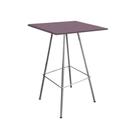 Kit 10 Mesa Lateral de Canto Industrial Juan Eiffel Escritório Sala Ferro Prata Tampo MDF Quadrado Rose Rosa - Ahazzo Móveis