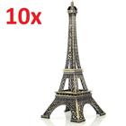 Kit 10 miniaturas de enfeite torre eiffel para lembrancinha de aniversário de 15 anos