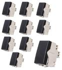 Kit 10 modulo interruptor simples 10a ebony clean margirius