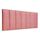 Kit 10 Módulos Estofados Cabeceira Cama Casal 20x60cm Rose