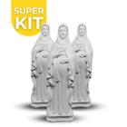 Kit 10 Nossa Senhora Grávida Gesso Cru 20cm Atacado Revenda