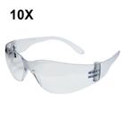 Kit 10 Óculos De Proteção Segurança Epi Wave Incolor