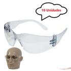 Kit 10 óculos Proteção Segurança Epi Croma Incolor - FMold