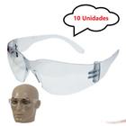 Kit 10 óculos Proteção Segurança Epi Croma Incolor