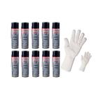 Kit 10 Óleos Anticorrosivos 300mL Aerosol Super Lub Loctite + Luva Tricotada Tamanho G