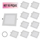 KIT 10 Painel 18W LED Quadrado 22x22 Embutir 6500K Branco Frio - LED Force