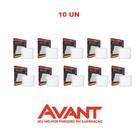 Kit 10 Painel de Led Avant Alumínio embutido Quadrado 30x30cm 24W Bivolt 3000 K - Branco Quente