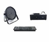 Kit 10 Par Led 60X3W Rgb Full Maquina Fumaça 1500W+Mesa Dmx - One Light