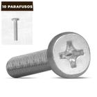 Kit 10 Parafusos M6 3X10mm Cabeça Chata para Diversas Aplicações - Prime