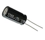 Kit 10 pçs - capacitor eletrolitico 1200x25v - 1200uf x 25v - Chenching