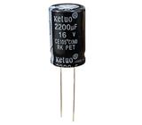 Kit 10 pçs - capacitor eletrolitico 2200x16v - 2200 uf x 16v - KETUO