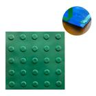 KIT 10 PÇS PISO TÁTIL PVC 25x25 ALERTA VERDE ADESIVADO